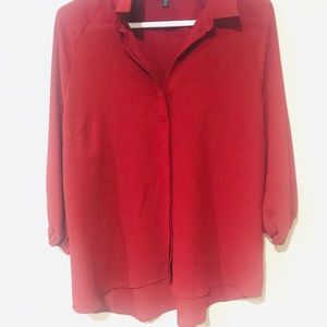 Red collard blouse